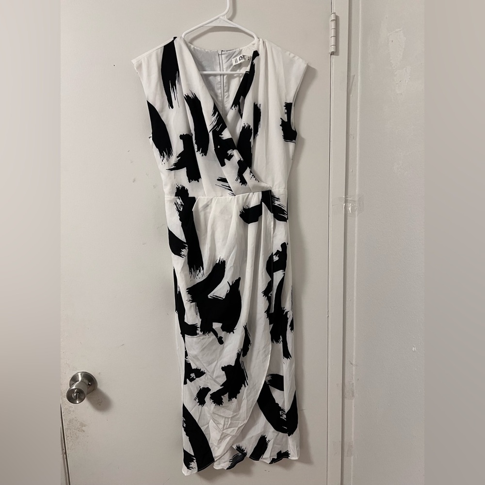 Elegant Black and White Women's Dress